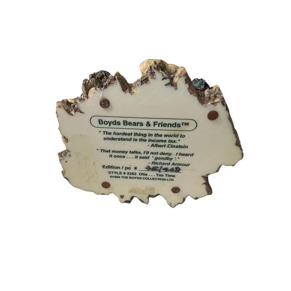 Boyds Bears Handcrafted Bear Figurine with Books Sculpture - Picture 5 of 5